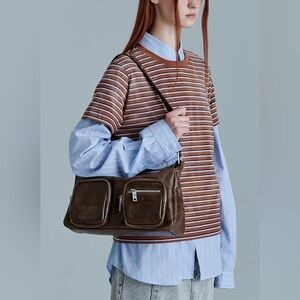 NEW Marge Sherwood brown outpocket bag